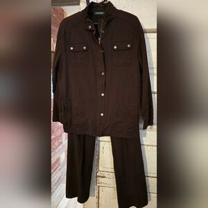 Vintage Green Label RALPH LAUREN Leisure Suit pants/top long sleeve shirt 1X XLG